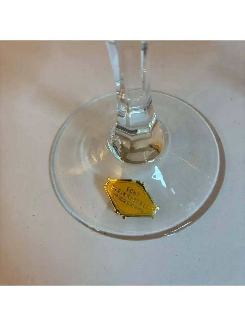 Set of 2 Vintage Nachtmann Patrizia Cut Crystal Wine Glasses West Germany